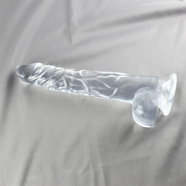 Фалоімітатор напівпрозорий з мошонкою Crystal Pleasure - Зображення 5
